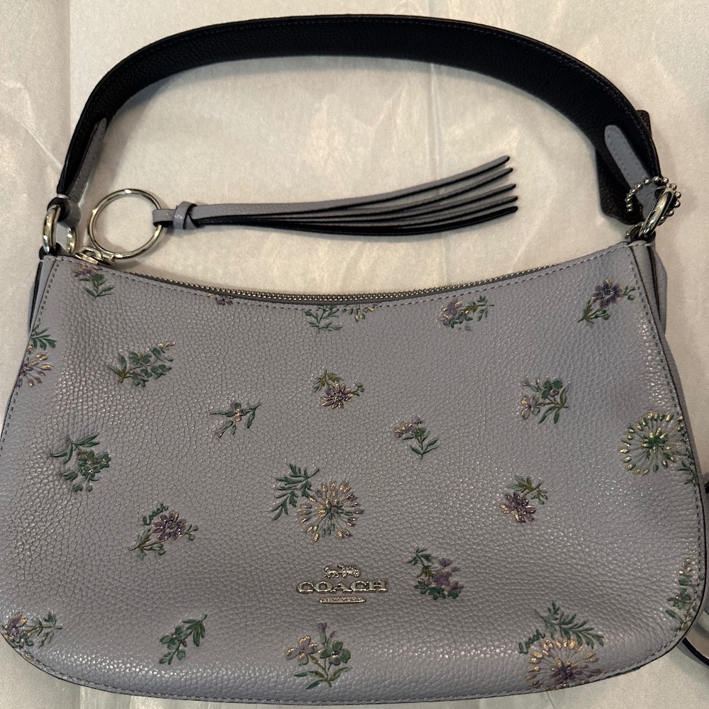 Coach Lavender Floral Shoulder Bag